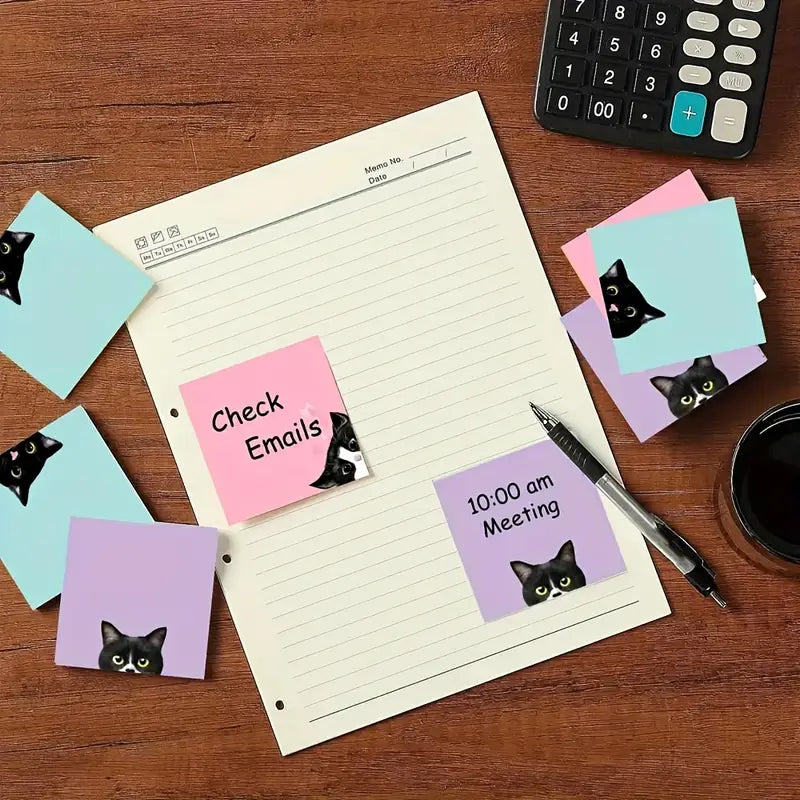 Sneaky Whiskers Sticky Notes (6 Pads - 180 Sheets)