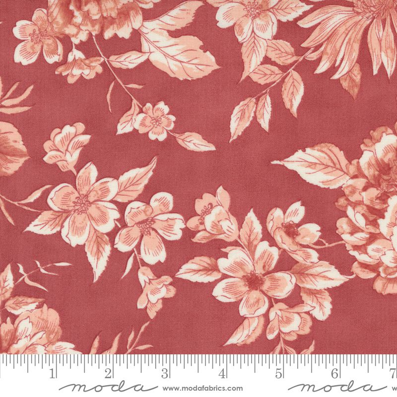 Sandalwood 108" Wideback - Meadow in Rosewood - 3 Sisters - Moda