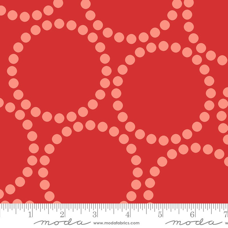 Pearl Bracelet 108" Wideback - Christmas Red - Lizzy House - Moda