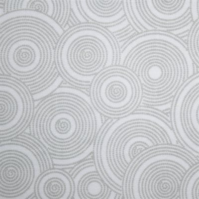 Harmony Prints 108" Wideback - Grey on White - 1250W-134 in Spiral Circles