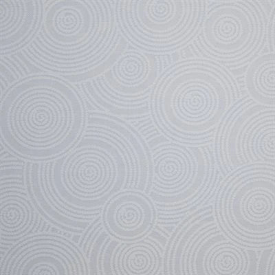 Harmony Prints 108" Wideback - White on White - 1250W-135 in Spiral Circles - Full Bolt (15m)