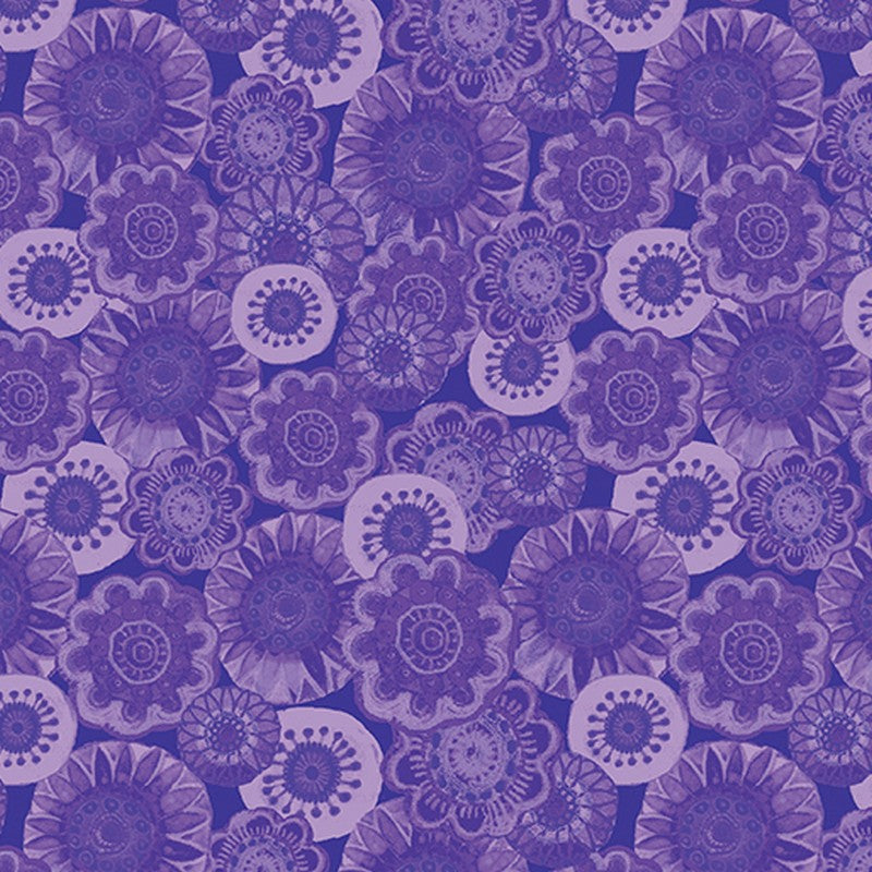 Sunshine Cats - 13481-66 in Dark Purple - Benartex