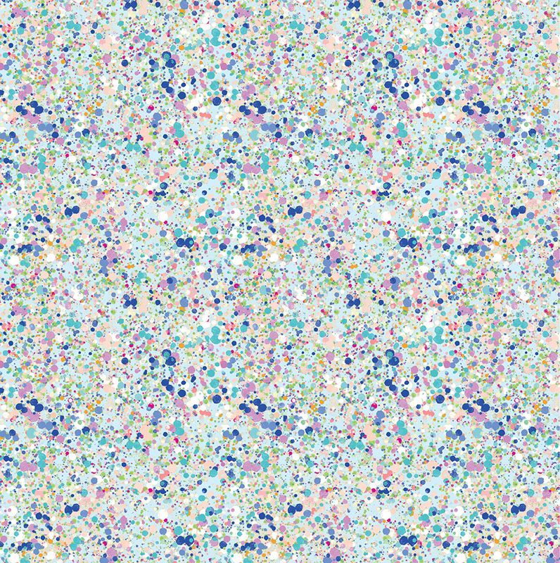 Modern Mushrooms - Spatter in Blue - Benartex