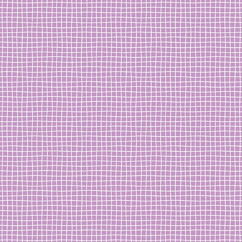 Cozy Cats - Cozy Grid in Medium Violet - Benartex