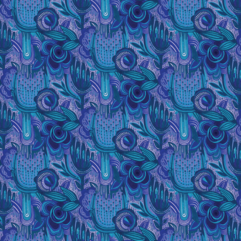 Gentle Warriors - Teal/Purple - Benartex 16576-85