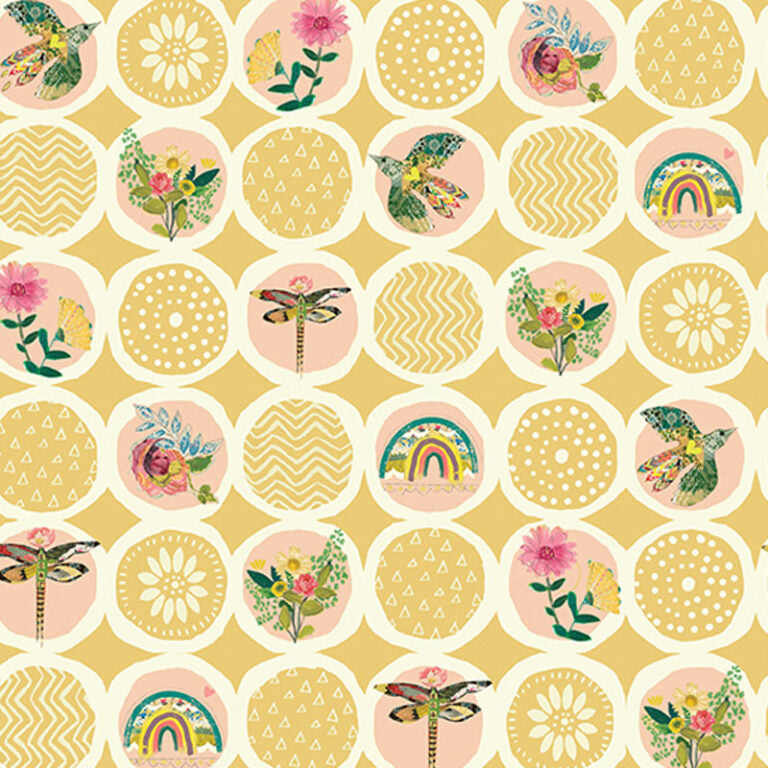 Follow Your Joy - Medium Citron - Benartex 16663-32