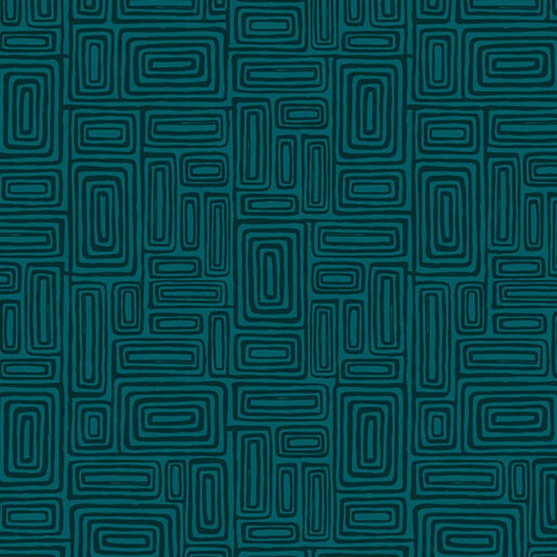Find Your Way - Wander in Dark Teal - Benartex