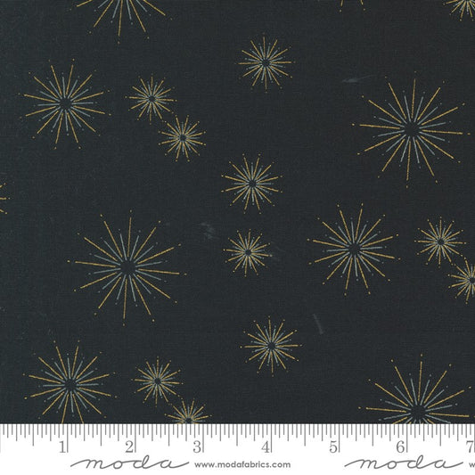 Shimmer - Stars in Ebony Metallic - Zen Chic - Moda (Pre-order June 2024)