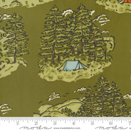 The Great Outdoors - Vintage Camping in Forest - Stacy Iest Hsu - Moda