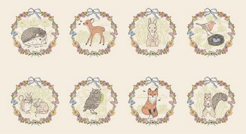 My Secret Garden - PANEL in Cloud - Stacy Iest Hsu - Moda (Pre-order: Aug 2026)