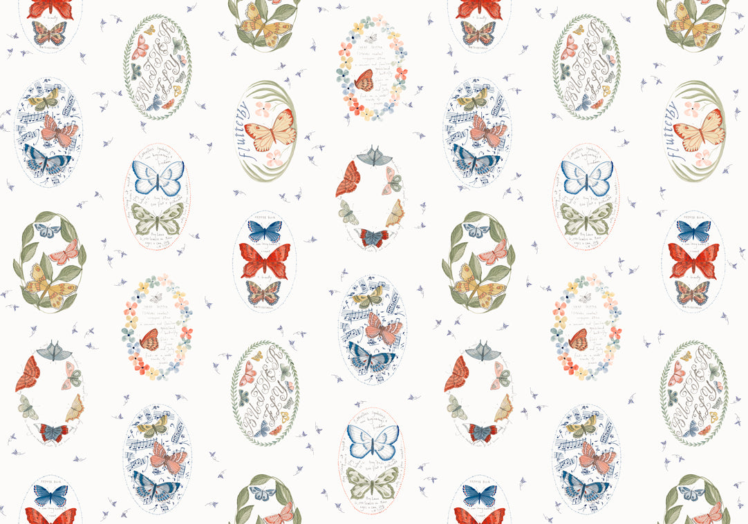 Flutterby - Cameo in Cabbage White - Janet Clare - Moda (Pre-order: Mar 2027)