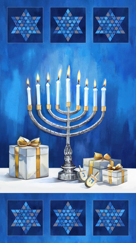 Starlight - Panel in Dark Blue METALLIC - Elena Belokrinitski - Northcott