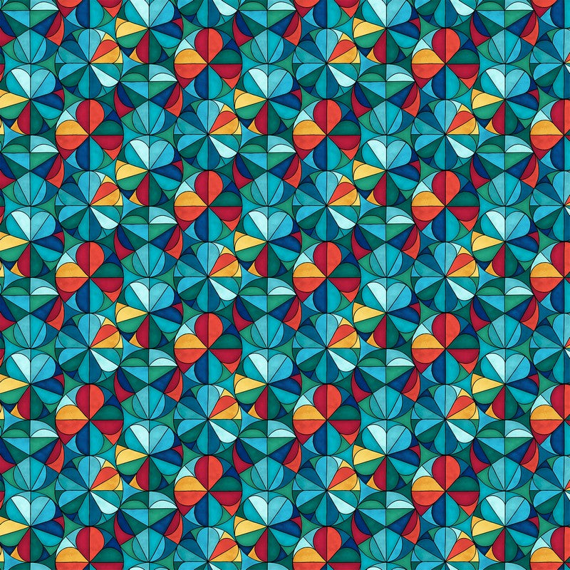 Nativity - Circles in Teal Multi - Alison McGarrigle - Northcott