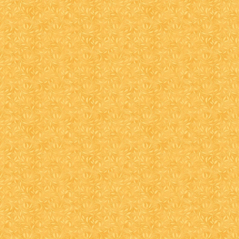 Nativity - Leaf Scroll in Yellow - Alison McGarrigle - Northcott