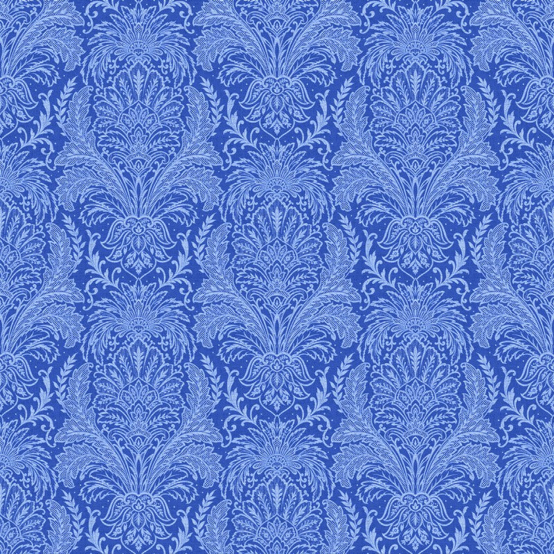 Delft Dynasty - Damask in Medium Blue - Northcott