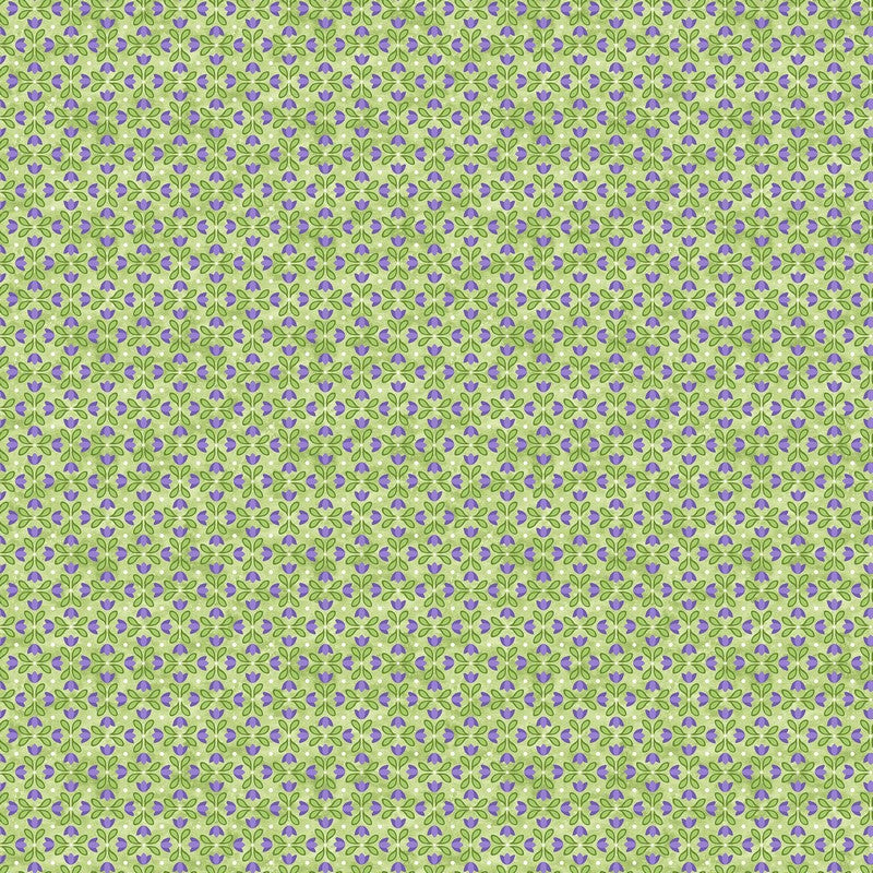 Tulip Garden - Geo in Green - Deborah Edwards - Northcott (Pre-order: Mar 2026)