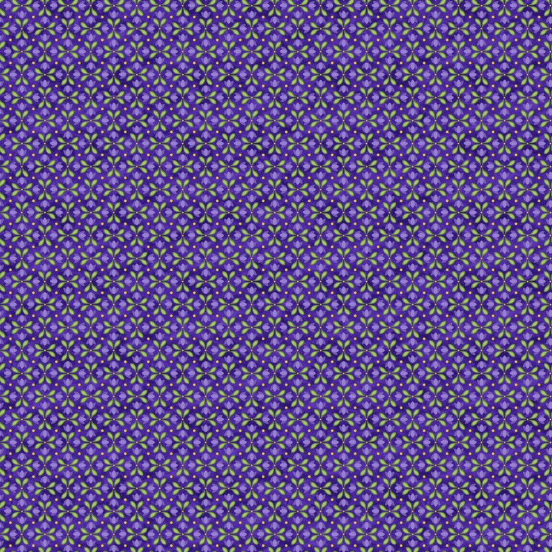 Tulip Garden - Geo in Purple - Deborah Edwards - Northcott (Pre-order: Mar 2026)