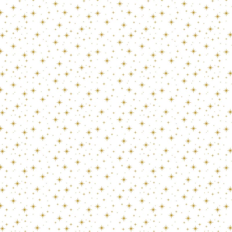 Oh Christmas Tree - Stars in White METALLIC - Deborah Edwards - Northcott (Pre-order: June 2026)