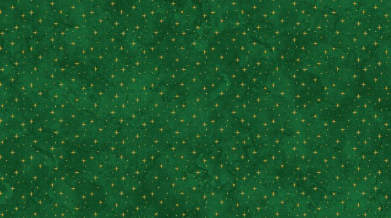 Oh Christmas Tree - Stars in Green METALLIC - Deborah Edwards - Northcott (Pre-order: June 2026)