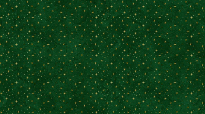 Oh Christmas Tree - Stars in Dark Green METALLIC - Deborah Edwards - Northcott (Pre-order: July 2026)