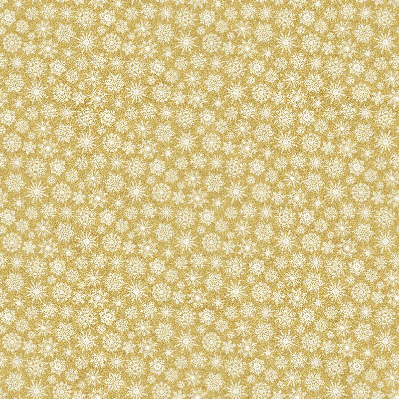 Oh Christmas Tree - Snowflakes in Gold METALLIC - Deborah Edwards - Northcott (Pre-order: June 2026)