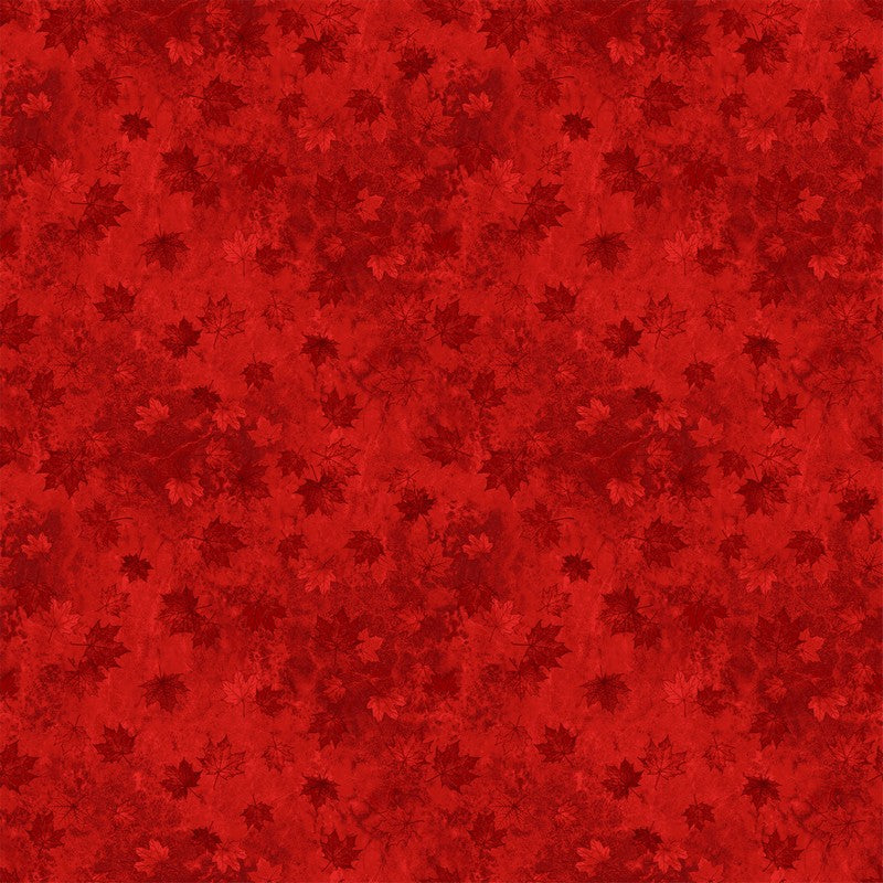 Oh Canada 14 - Leaf Texture in Red - Deborah Edwards - Northcott (Pre-order: Apr 2026)