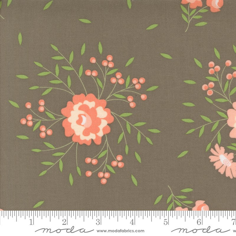 Abloom - Springtime Rose in Slate - Corey Yoder - Moda