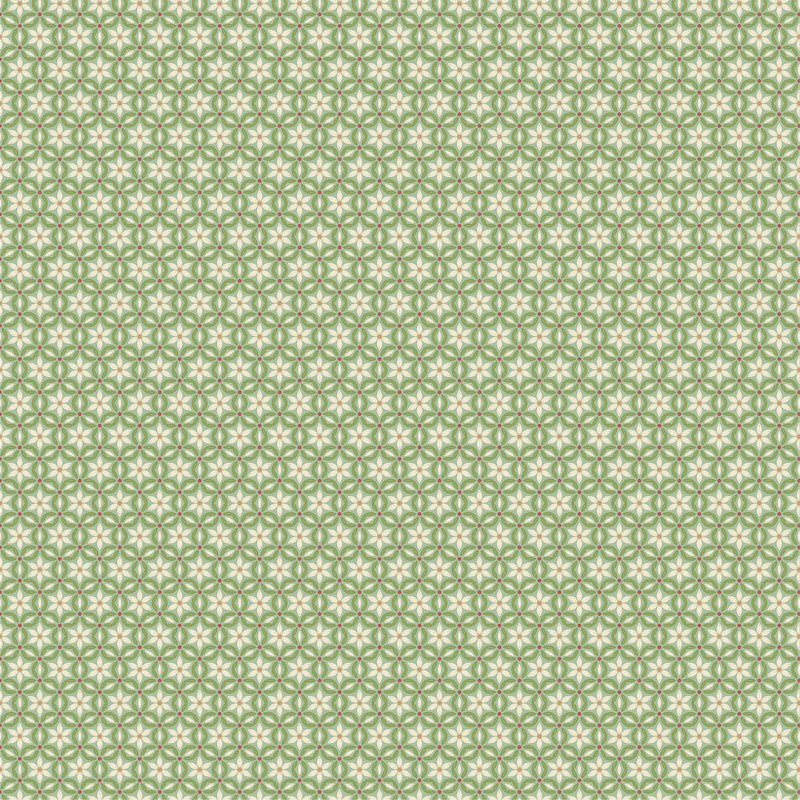 Botanica - Floral Grid in Seafoam - Deborah Edwards & Kathryn Christenson - Northcott (Pre-order: Jan 2027)