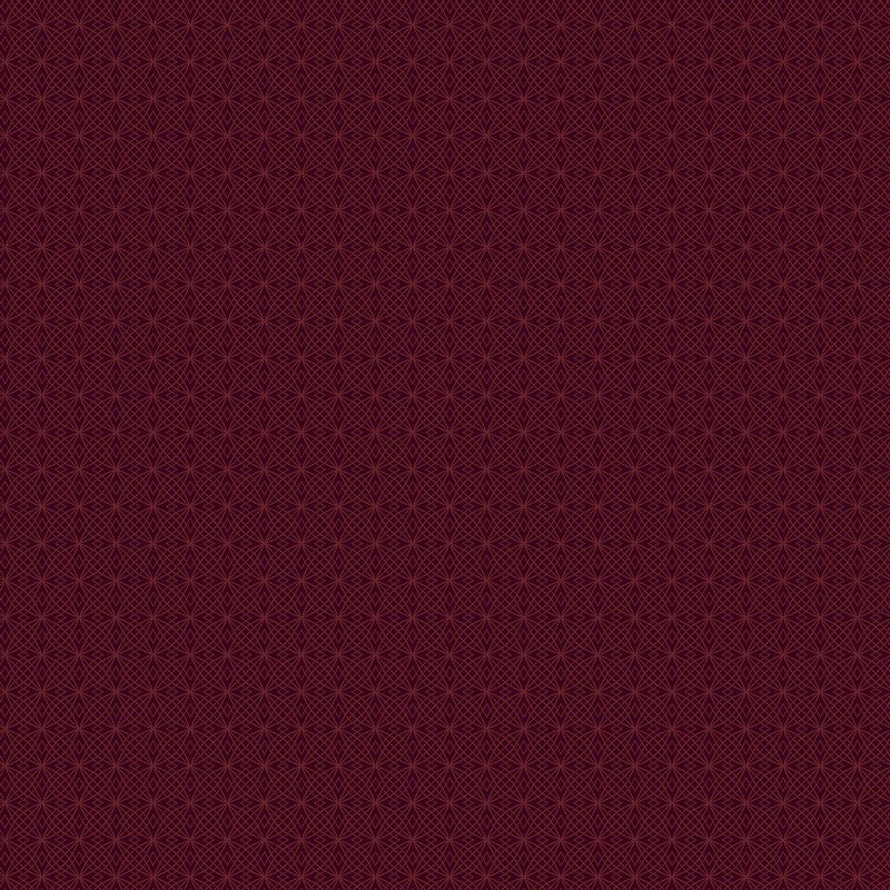 Botanica - Tonal Grid in Maroon - Deborah Edwards & Kathryn Christenson - Northcott (Pre-order: Jan 2027)