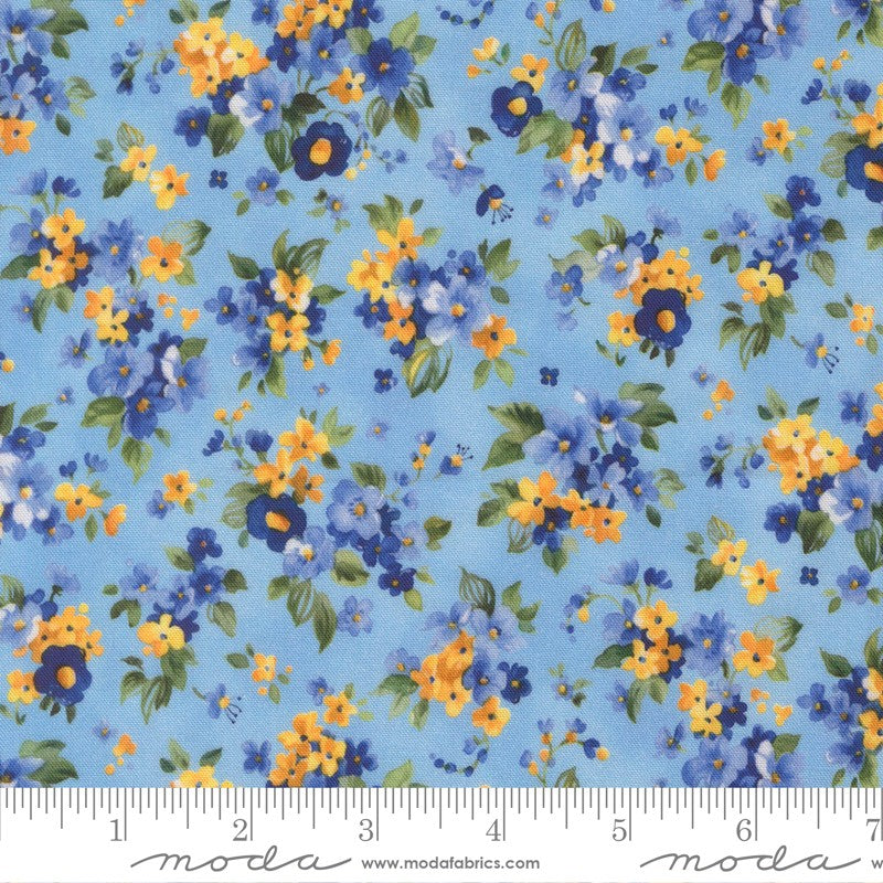Summer Breeze 2027 - Tossed Bouquets in Sky - Moda (Pre-order: Mar 2027)