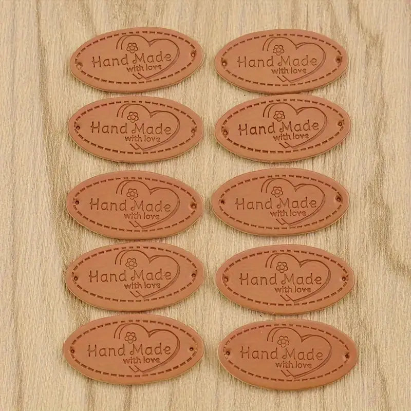 Handmade with Love Tags (Leatherette)