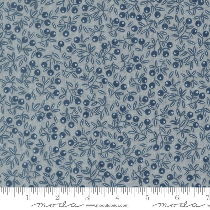 Nature's Sketchbook - Blueberry in Pebble/Sky - Elena Amo - Moda (Pre-order: Sept 2026)