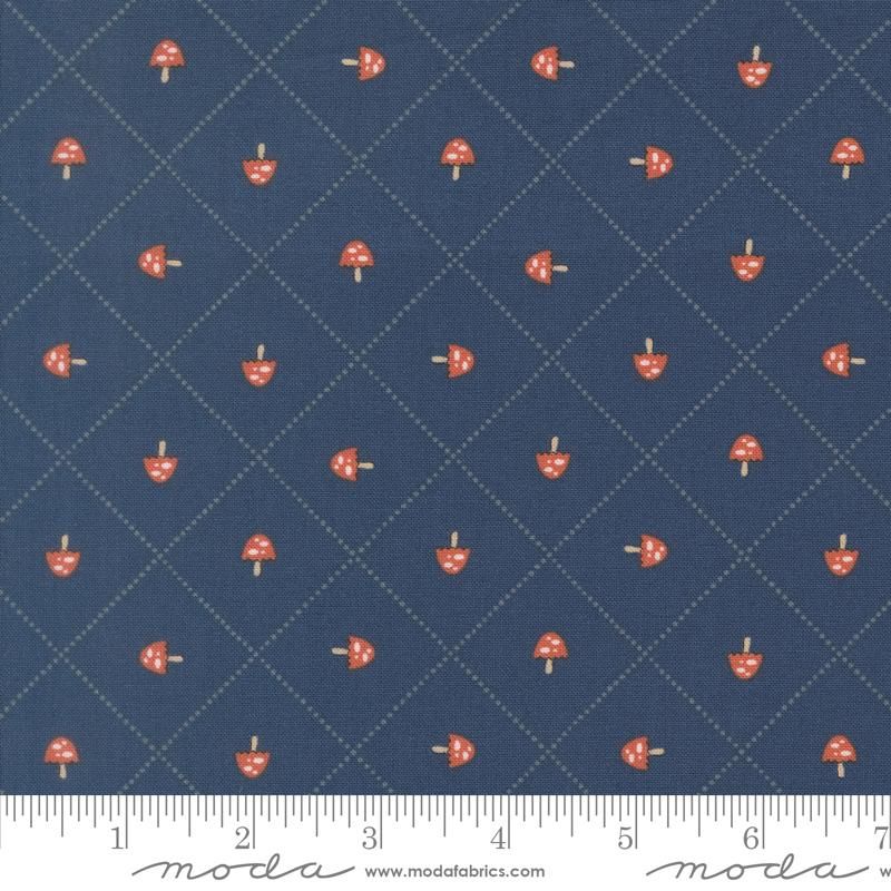 Nature's Sketchbook - Mushroom Grid in Twilight - Elena Amo - Moda (Pre-order: Sept 2026)