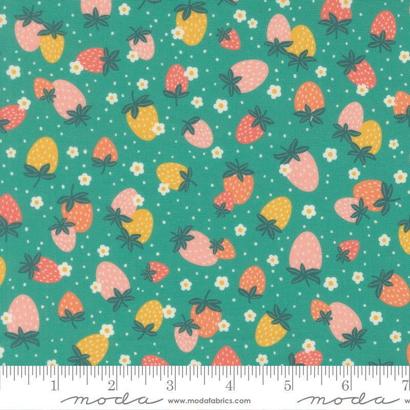 Hop Into Spring - Strawberry in Turquoise - Elena Amo - Moda (Pre-order: Mar 2027)