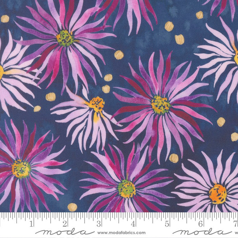 Soulstice - Wall Flower in Navy - Create Joy Project - Moda