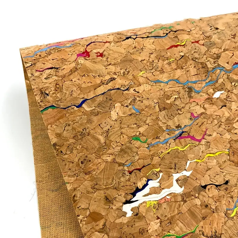 Faux Leather - Portugal Cork Colour Wave (8" x 47")