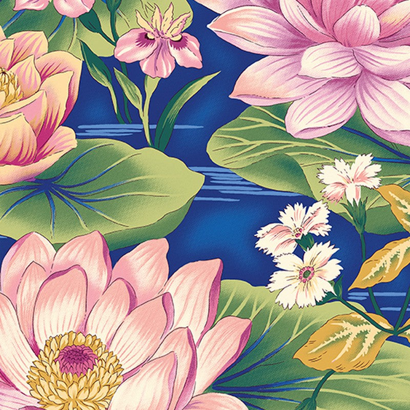 Flower Festival 2 - 4253-56 in Blue Plum - Benartex