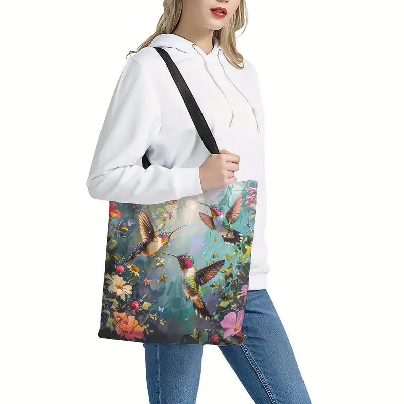 Sew n' Stash Tote Bag - Hummingbird Paradise
