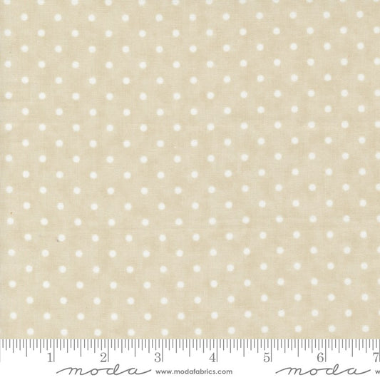 Favorite Vintage Linens - Perfect Dots in Taupe - 3 Sisters - Moda (Pre-order June 2024)