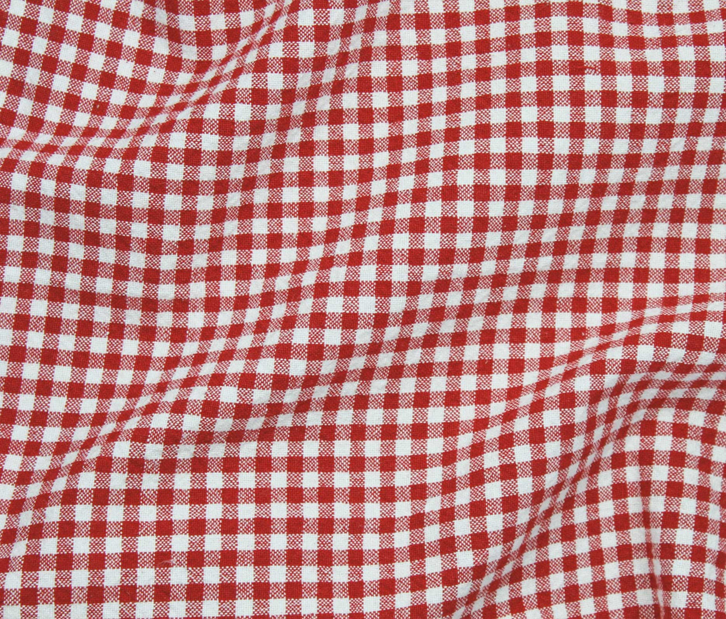 Organic (100% Cotton) Gingham (55") - Red - Telio