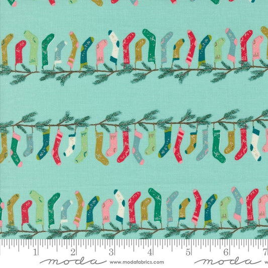 Cozy Wonderland - Stocking Stripe in Icicle - Fancy That Design House - Moda (Pre-order: May 2024)