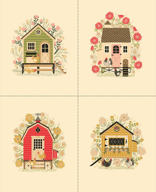 The Henhouse - Panel in Cloud - Gingiber - Moda (Pre-order: Mar 2026)