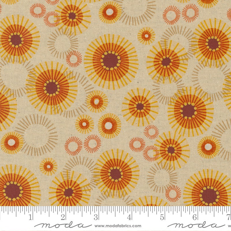 Forest Frolic Linen Canvas - Mod Dots in Natural - Robin Pickens - Moda