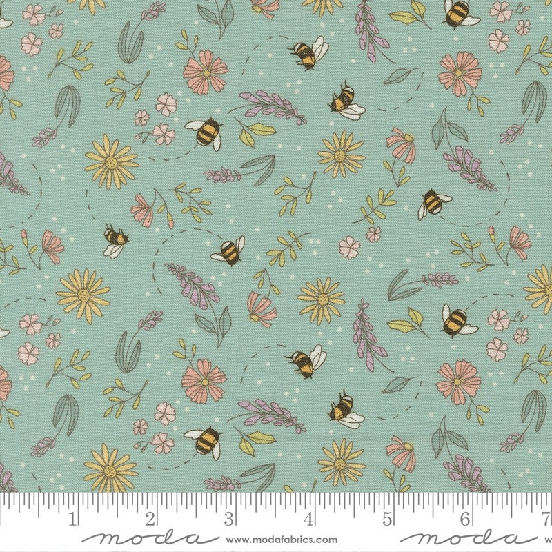 Pollinators - Tiny Garden in Stream - Robin Pickens - Moda (Pre-order: Jan 2027)