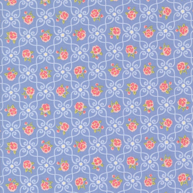 Memory Lane - 18782-15 in Blue - Brenda Riddle - Moda