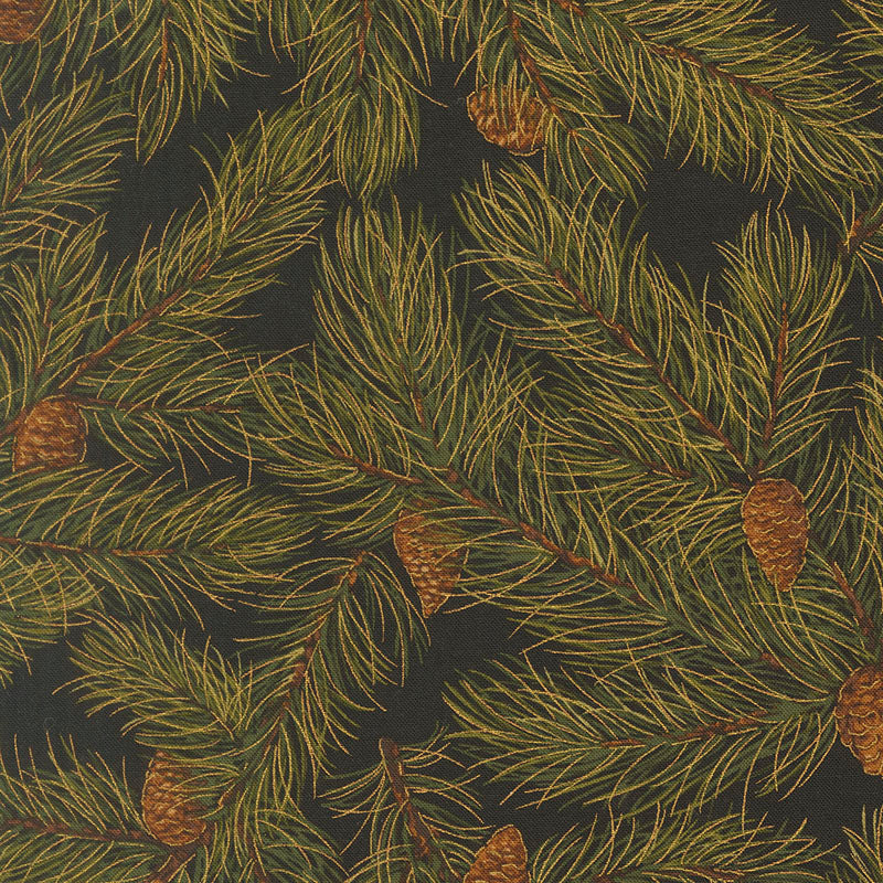 Merry Manor Metallic 2025 - Ebony 33863M-14 - Moda
