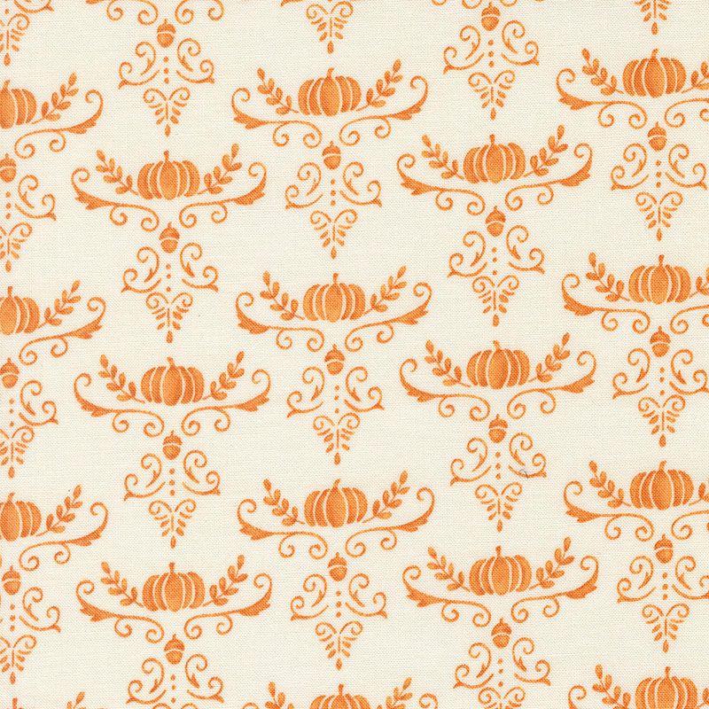I Love Fall Most of All - Pumpkins and Vines in White Pumpkin - Deb Strain - Moda
