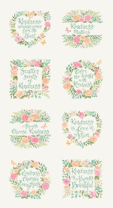 Kindness - Panel in Dogwood - Deb Strain - Moda (Pre-order: Feb 2026) - Dinkydoo Fabrics