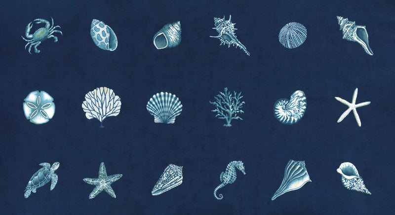 Seaside - Blocks PANEL in Deep Sea - Deb Strain - Moda (Pre-order: Feb 2027)