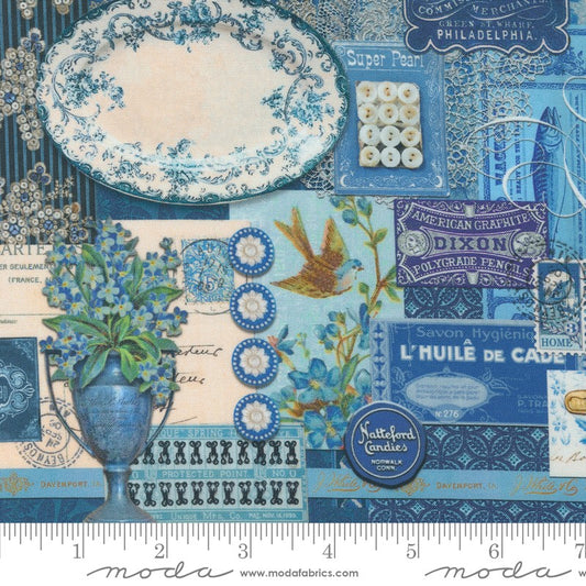 Curated in Color - Collage Patchwork in Blue - Cathe Holden - Moda (Pre-order: May 2024)